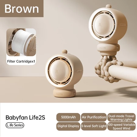 JisuLife Baby Stroller Fan Rechargeable 5000mAh - Image 3