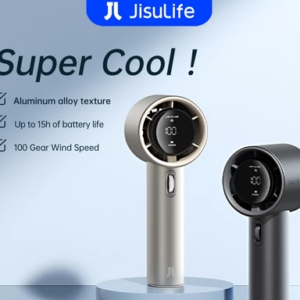 JisuLife Handheld Fan Portable Bladeless Mini Fan Recharable 100 Level
