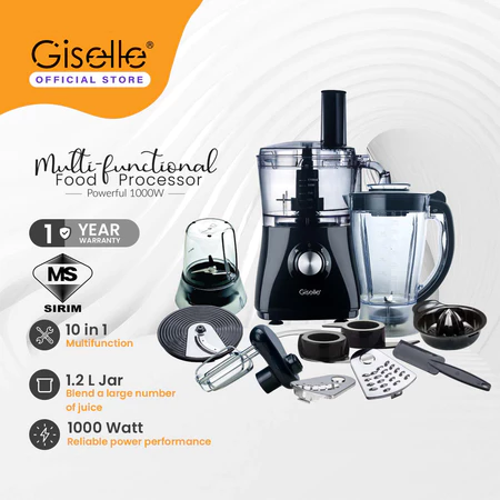 Giselle 10-In-1 Food Processor & Blender (1000W)