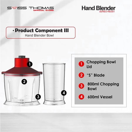 SwissThomas 5 in 1 Hand Blender Mixer Meat - Image 3