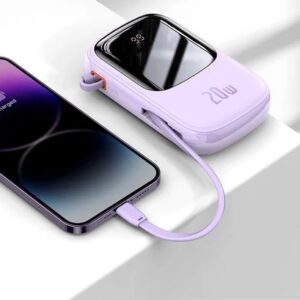 Power Bank PD Fast Charging Built In Cables External Battery Pack For Phone