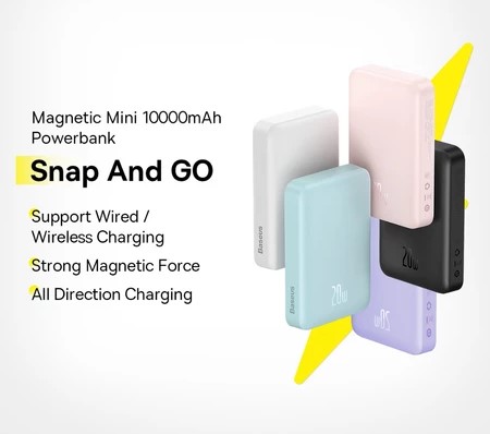 Power Bank Mini Magnetic Wireless Fast Charge With Auto-Wake