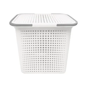 HomePro PLIM Plastic Cloth Basket With Lid BUBBLE