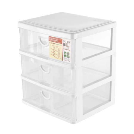 HomePro KEYWAY Small Plastic Drawer 3 Drawers - Image 2