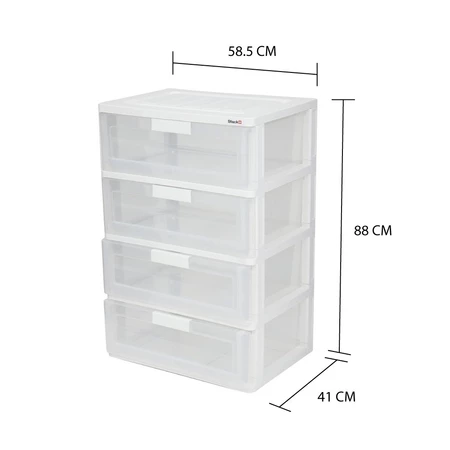 HomePro STACKO Plastic Drawer 4 Tier MAX(L) - Image 3