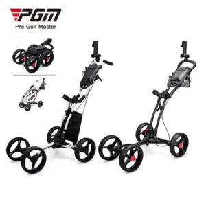 PGM multipurpose four wheel golf push cart foldable trolley
