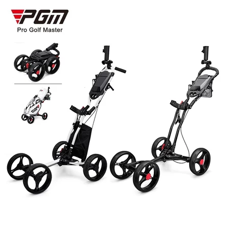 PGM multipurpose four wheel golf push cart foldable trolley