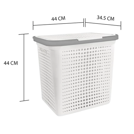 HomePro PLIM Plastic Cloth Basket With Lid BUBBLE - Image 2