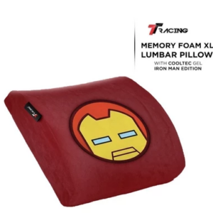 TTRacing XL Memory Foam Lumbar Pillow with Cooltec Gel - Iron Man Edition