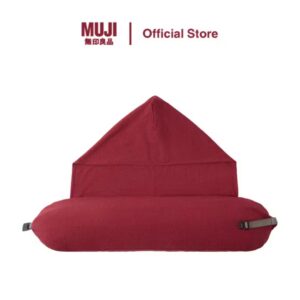 MUJI Fitting Neck Cushion With Hood Red