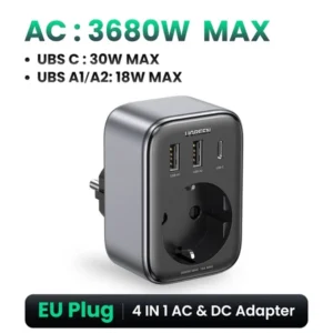UGREEN Outlet Adapter GaN EU Socket 4 in 1 PD 30W 2 USB A