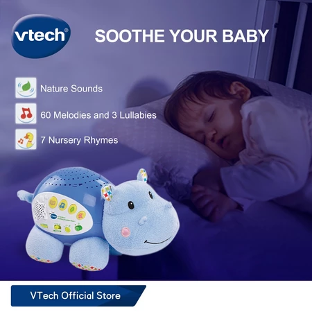VTech Soothing Hippo Light Projector New Born Baby - Image 2