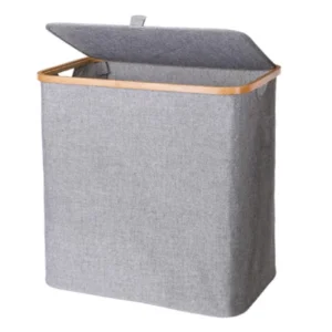 HomePro Cloth Hamper Square With Lid (GREY)