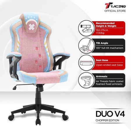 TTRacing DUO V4 One Piece Chopper Edition Air Threads Fabric Gaming Chair
