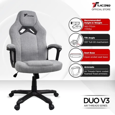 TTRacing Duo V3 Air Threads Fabric Gaming Chair