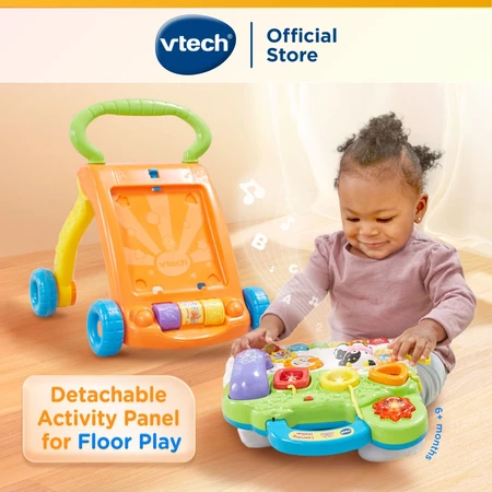 VTech Baby Walker - Toddler Sit To Stand Learning Walker Music Toys - Orange - Image 2