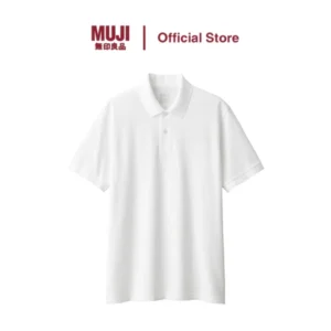 MUJI Washed Pique Short Sleeve Polo Shirt