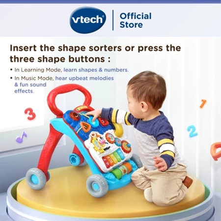 VTech Sit To Stand Baby Walker Speed Control Early Learning Toys - Blue Color - Image 2