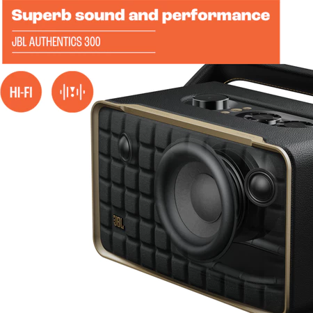JBL Authentics 300 Portable Smart Home Speaker (Black) - Image 2