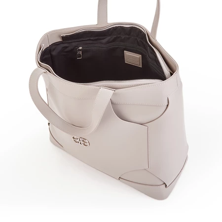 Bonia Cool Grey Mano Oversized Tote Bag - Image 2