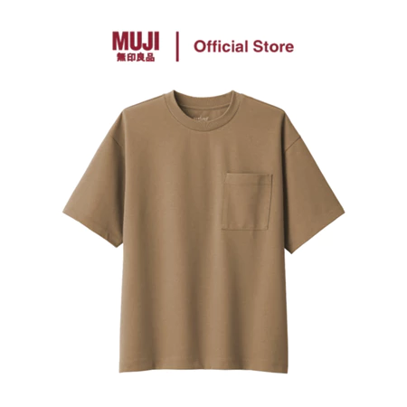 MUJI Men Organic Cotton Blend Cool Touch Wide Short Sleeves T-Shirt - Image 2