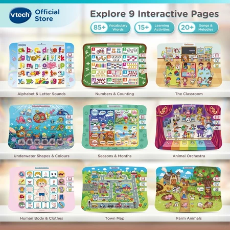 VTech 4 in 1 Touch & Learn Activity Desk Kids Learning Desk - Image 2