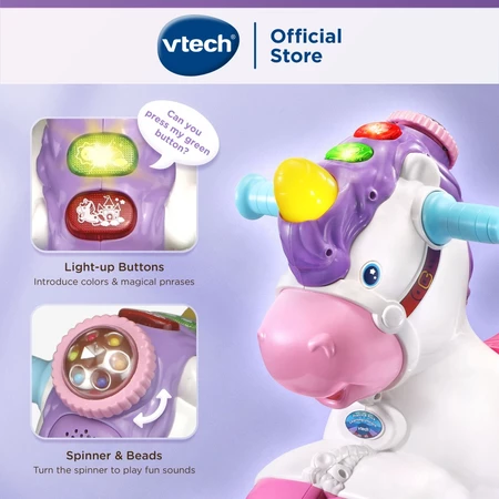VTech 2 in 1 Rocking Horse Ride-on Toys Prance and Rock - Image 2