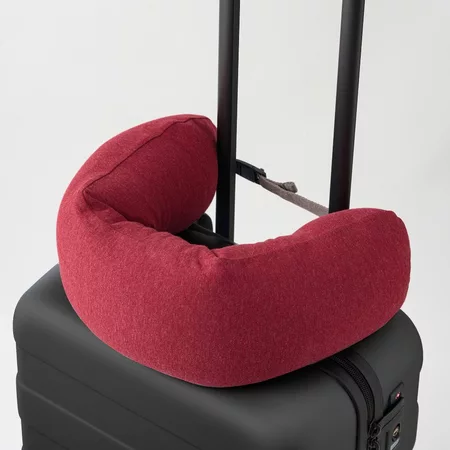 MUJI Fitting Neck Cushion With Hood Red - Image 3