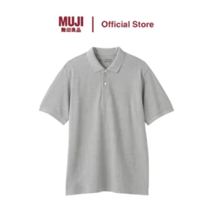 MUJI Gentleman's Washed Deer Knitted Short Sleeve Polo Shirt