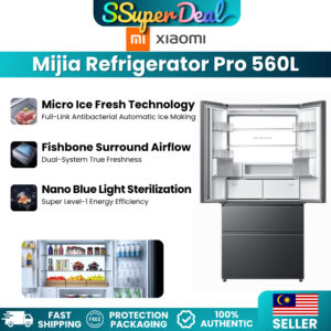 (Pre-order)Xiaomi Mijia Refrigerator Pro 560L | Micro Ice Fresh Dual System | French-Style Built-In(White)