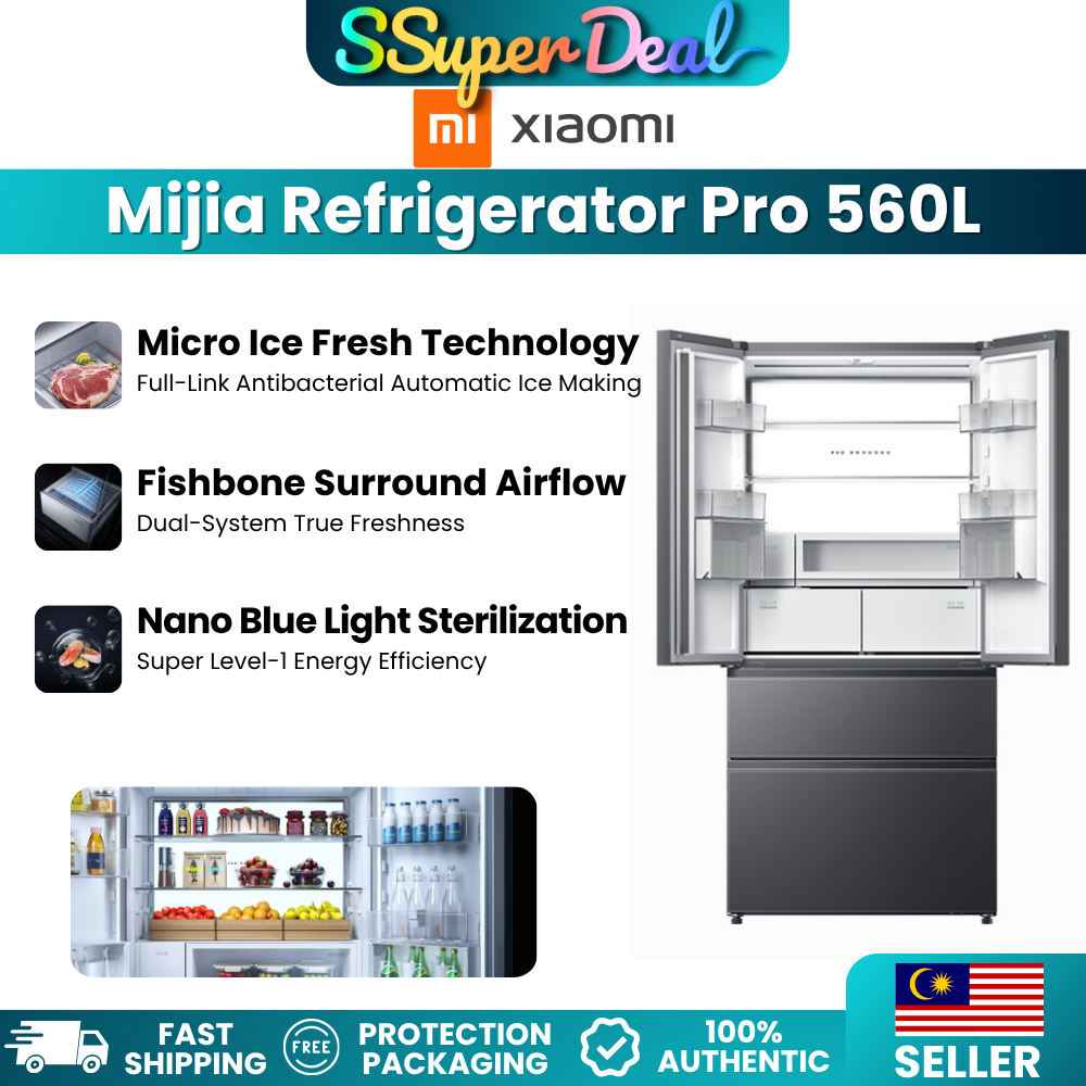 (Pre-order)Xiaomi Mijia Refrigerator Pro 560L | Micro Ice Fresh Dual System | French-Style Built-In(White)