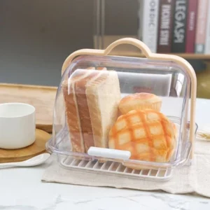 HAHO Bread Storage Box Transparent Cover (White)
