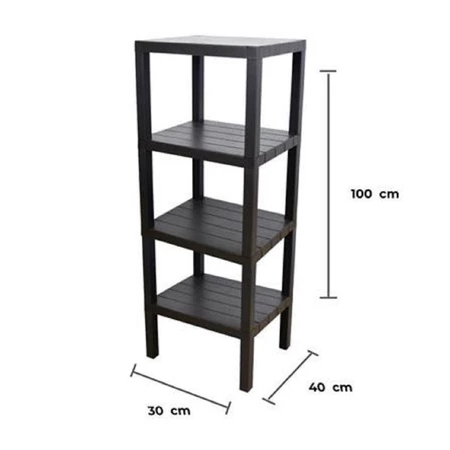 HomePro Stacko 4-Tier Shelving Unit Brick (BROWN) - Image 2