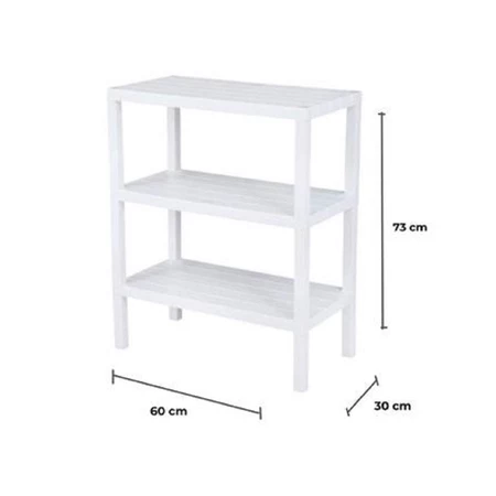 HomePro Stacko 3-Tier Shelving Unit Brick (WHITE) - Image 2