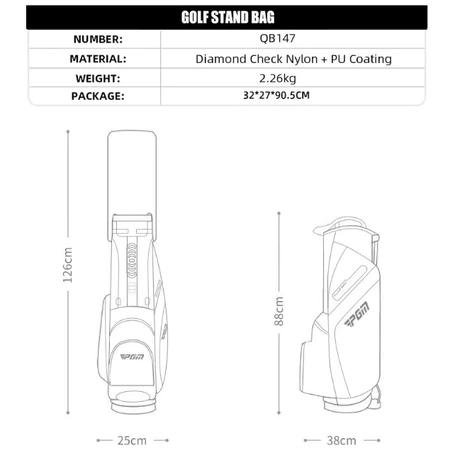 PGM lightweight 14 way divider golf stand bag - Image 2