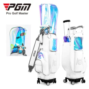 PGM Mo eyes transparent white women golf trolley bag
