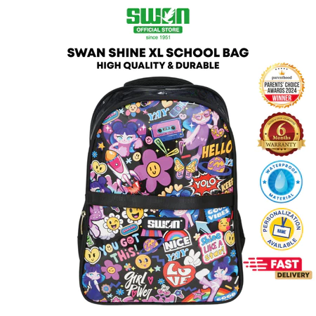 Swan Shine XL School Bag - Image 2