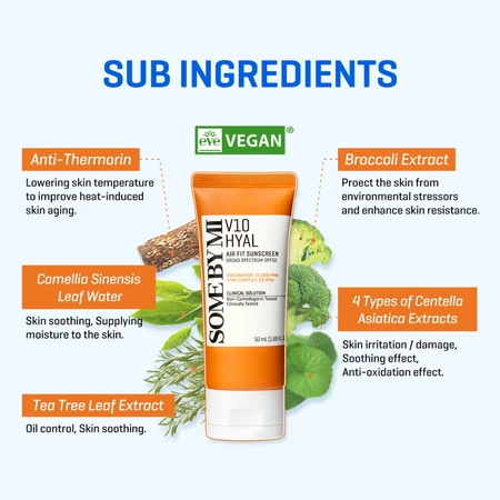SOME BY MI V10 Hyal Air Fit Sunscreen 50ml Broad Spectrum SPF 50+ - Image 2