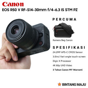 Canon EOS R50V RF14-30 F4-6.3 IS STM PZ V Log Kamera BLACK | WHITE