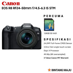 Canon EOS R8 Kit RF 24-50mm f/4.5-6.3 IS STM Lens