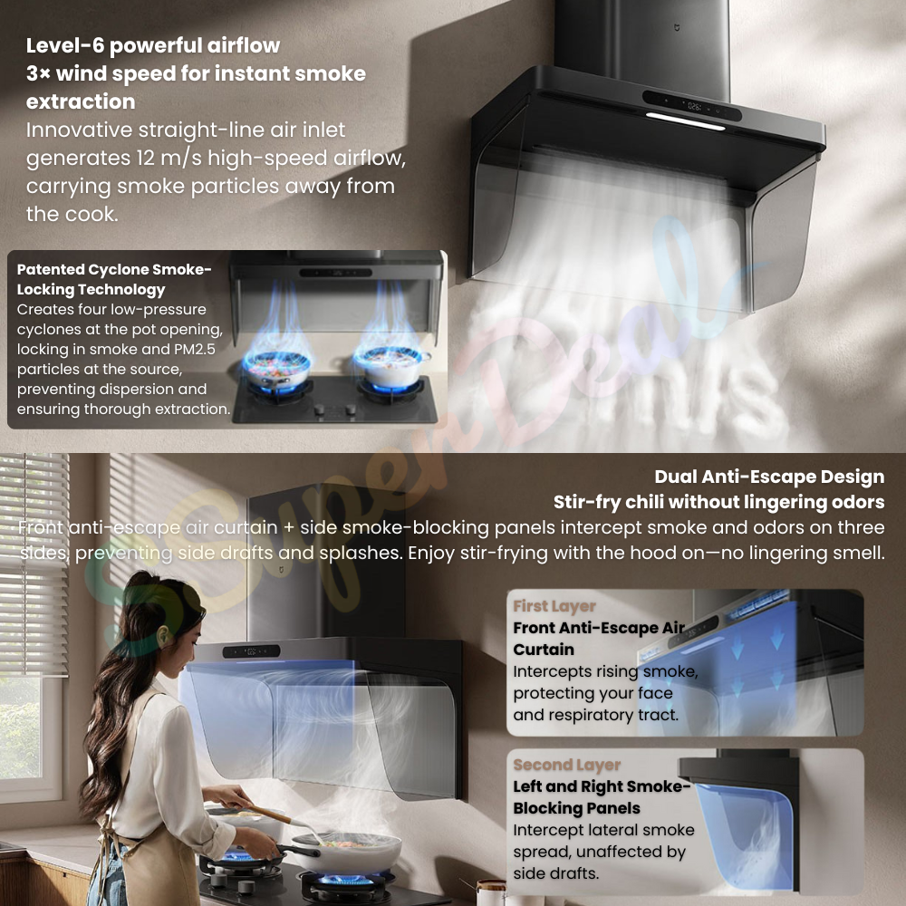 Xiaomi Mijia Smart Range Hood S20 Dual anti-leak - Image 3