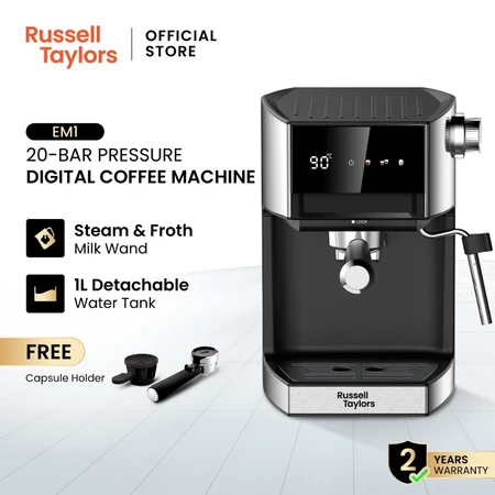 Russell Taylors 20 Bar Espresso Coffee Machine EM1
