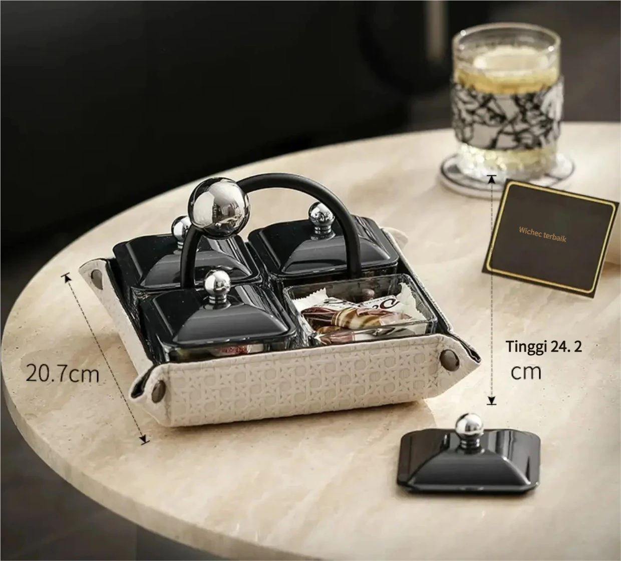 Luxury Handmade Multi-Grid Serving Tray - Image 6