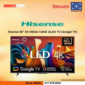 [RO] Hisense 65" 4K VIDAA 144HZ QLED TV (Google TV)