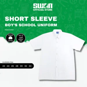 SWAN Primary Hard collar White Shirt Short Sleeve Boy's School Uniform