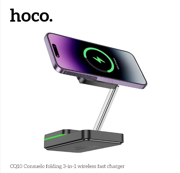 CQ10 Consuelo Folding 3-in-1 Wireless Fast Charger
