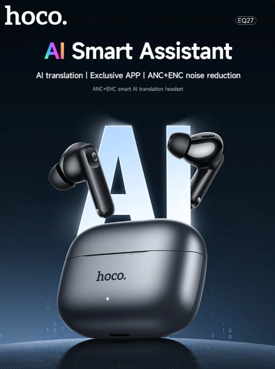 EQ27 ANC+ENC Noise Reduction Wireless Bluetooth Headset Intelligent Ai Translation Headset BT5.4