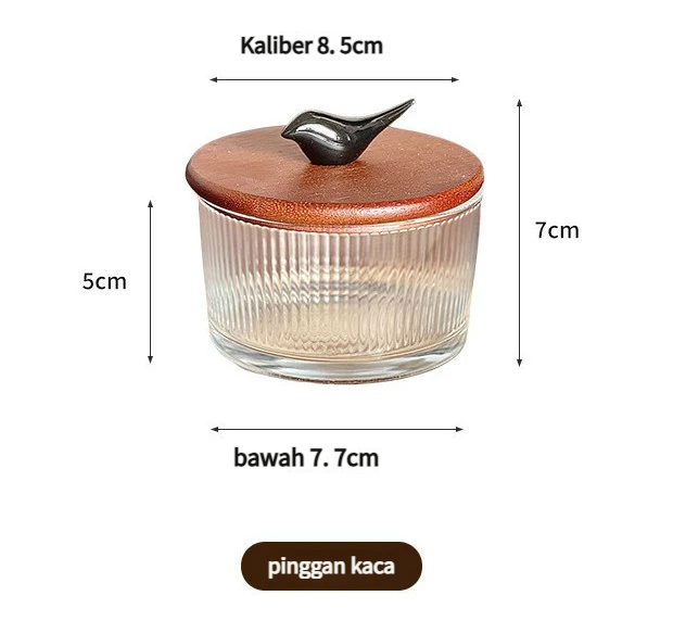 Dulang Snek Kaca Retro Berpenutup - Image 8