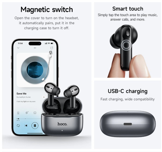 EQ27 ANC+ENC Noise Reduction Wireless Bluetooth Headset Intelligent Ai Translation Headset BT5.4 - Image 10