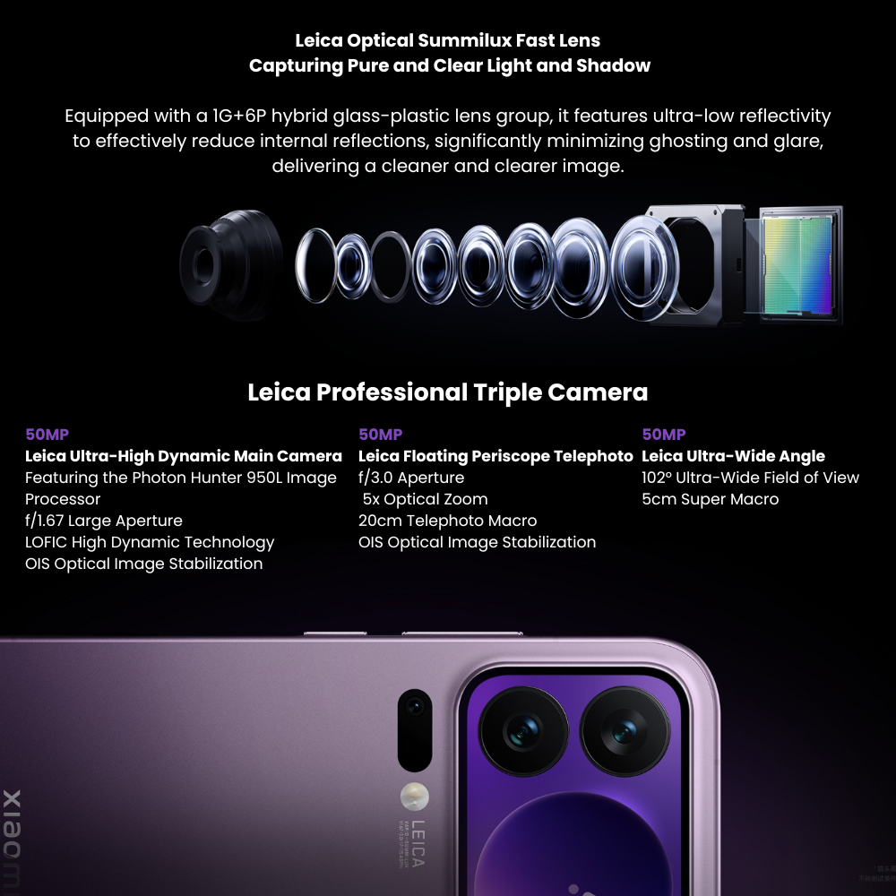 (Pre-order)Xiaomi 17 Pro with Mi Share Back Screen 6300mAh 6.3″ Super Sunlight Display Leica Floating Periscope Telephoto(White 12 + 512GB) - Image 7